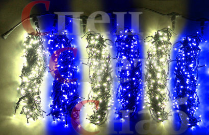 Гирлянда Клип Лайт "Спайдер" Синий/Теплый белый 6 х 20 м Постоянное свечение