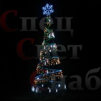Елка цифровая 4м с макушкой (256 режимов свечения)